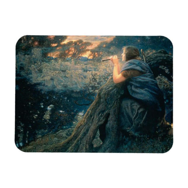 Fantasy in Twilight (av Edward Robert Hughes) Magnet (Horisontell)