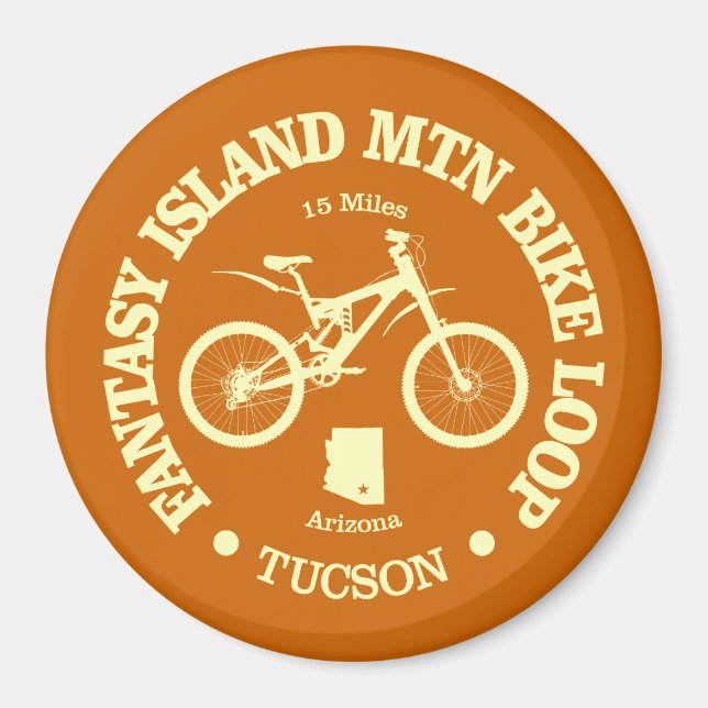 Fantasy Island MTB Loop (cykling) Magnet (Framsidan)