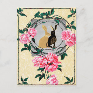 Fantasy Jackkanit Hares Ro Romantic Collage Vykort