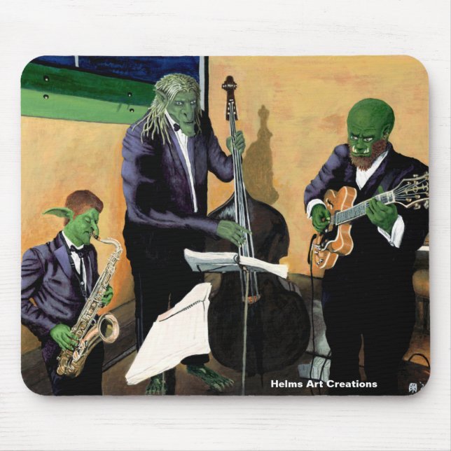Fantasy Jazz Blues Musician Music Art Mousepad Musmatta (Framsidan)