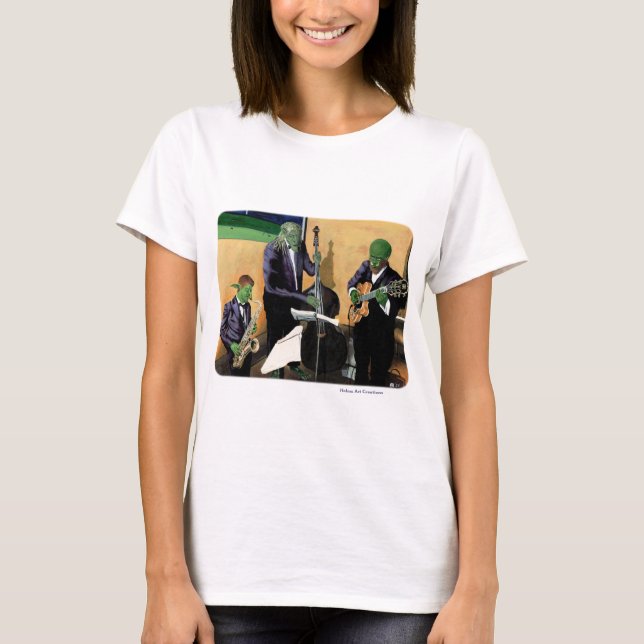 Fantasy Jazz Blues Musician Music Art Shirts T Shirt (Framsida)