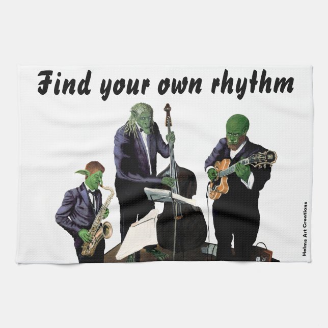 Fantasy Jazz Musician Art Kitchen Towel Kökshandduk (Horisontell)