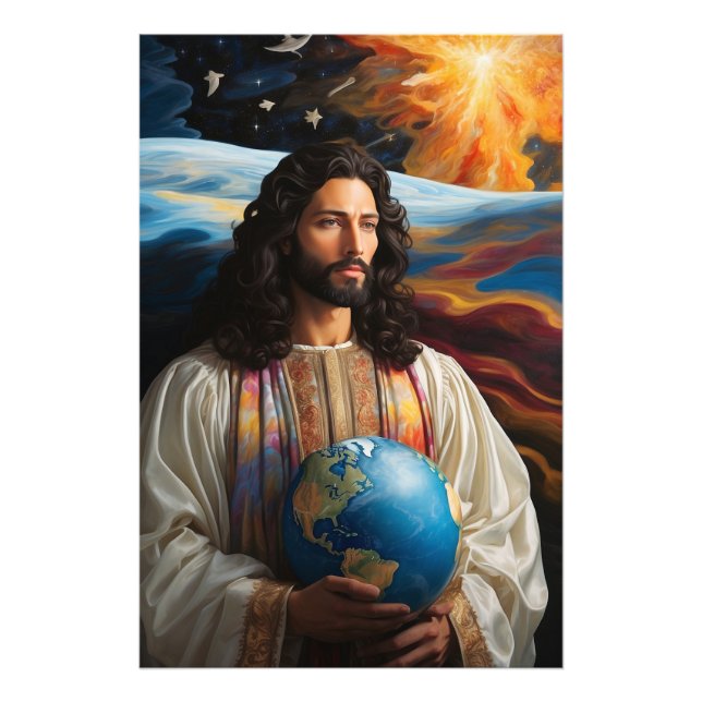 *~* Fantasy Jesus AP50 Universe Earth Fototryck (Framsidan)