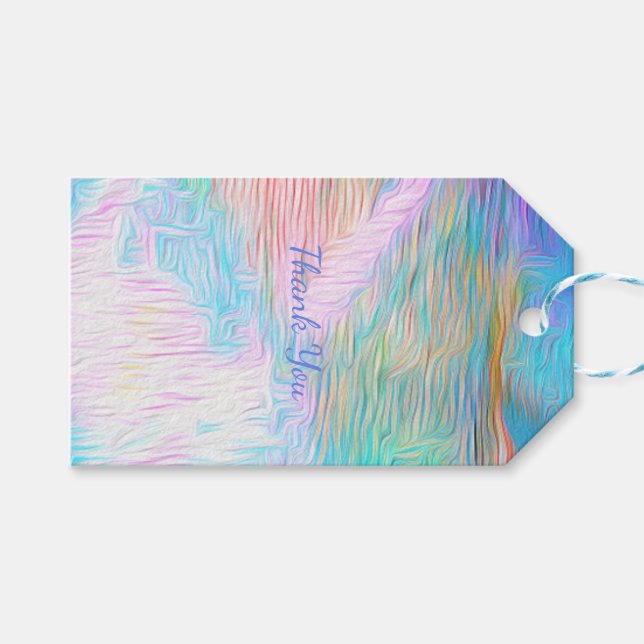 Fantasy Joyful Thanks– Romantisk Abstrakt Elegans Presentetikett (Framsidan (Horisontell))