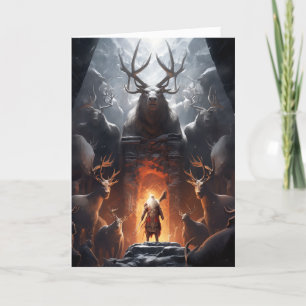 Fantasy julkort tack kort