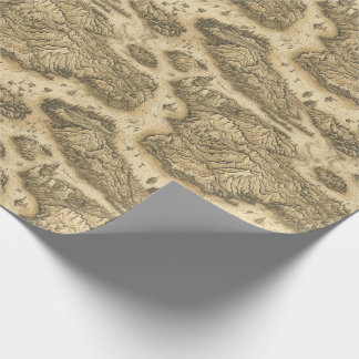 Fantasy Karta Cartography Gamla hand plockade papp Presentpapper