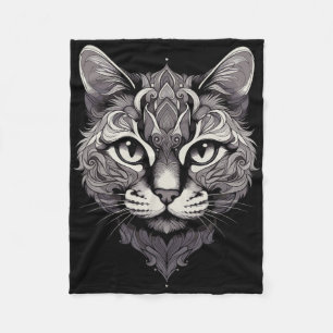 Fantasy Katt Mandala Konst Mystisk Orientalisk Sti Fleecefilt