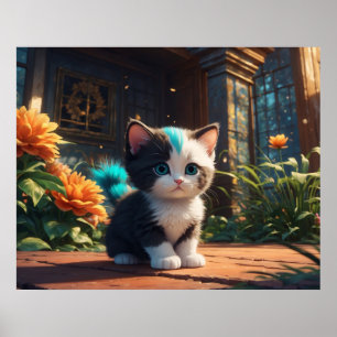 *~* Fantasy Kattunge 5:4 Kattdjur Kitten Poster