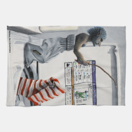 Fantasy Kitchen Towel - "Sock Criminal FishCrime" Kökshandduk