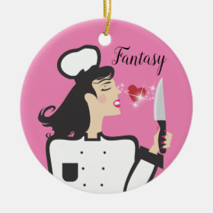Fantasy-kock konst konsistent kock kulinarium jul julgransprydnad keramik