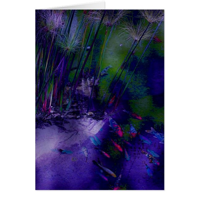 Fantasy Koi Pond Card Hälsningskort (Framsidan)