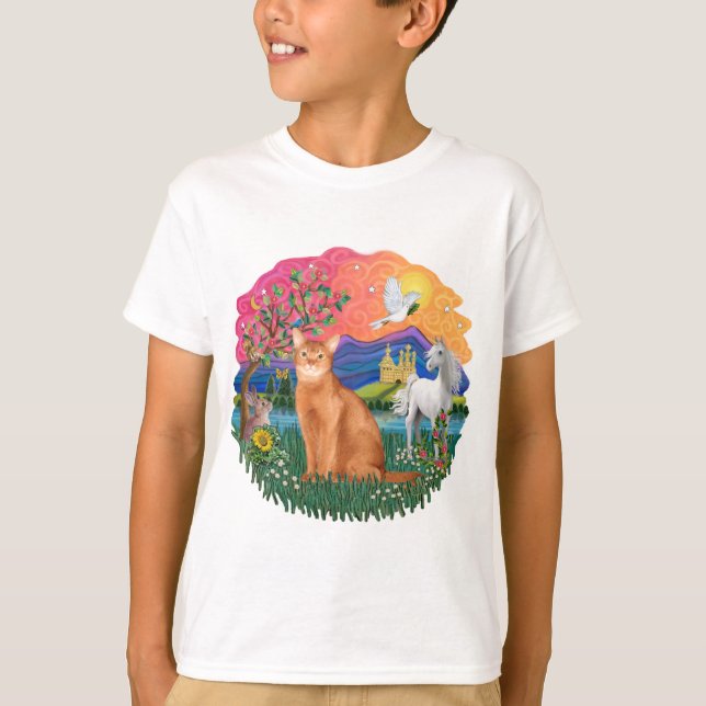 Fantasy Land - Abyssinian (röd) Tee Shirt (Framsida)