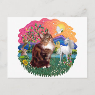 Fantasy Land (ff) - Maine Coon cat (tabby) Vykort