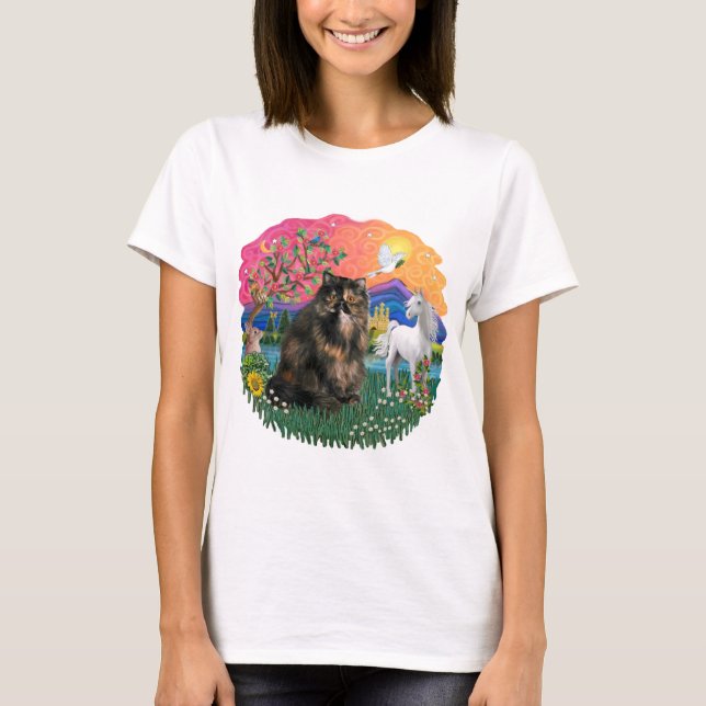 Fantasy Land (ff) - Persian Tortie cat 18 T Shirt (Framsida)