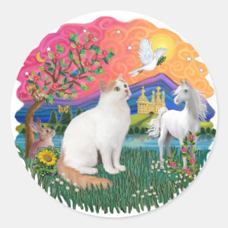 Fantasy Land (ff) - Turkisk Van katt Runt Klistermärke