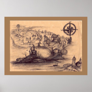 Fantasy Land Karta Poster