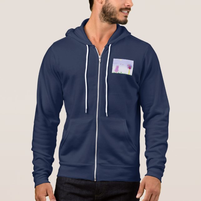 Fantasy Landscape Escape - Men's Zip-Up Hoodie T Shirt (Framsida)