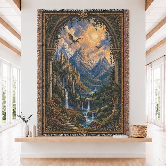 Fantasy Läsarpresent Vävd Kastduk  Filt (Skapare uppladdad)