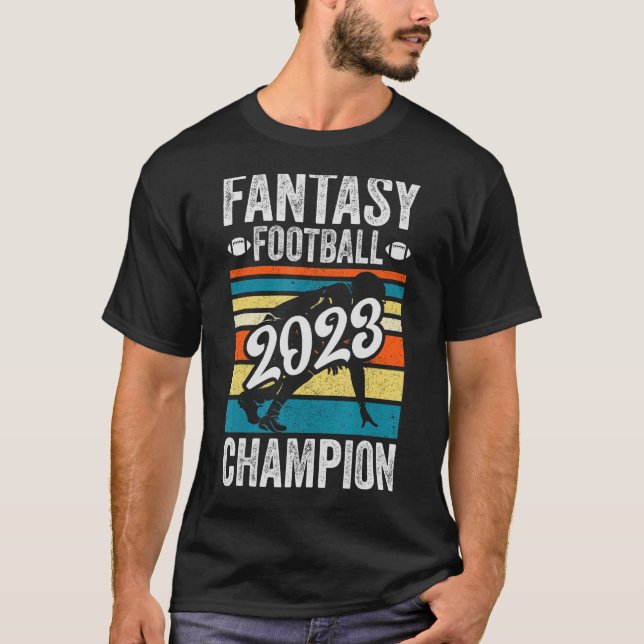 Fantasy League Champ Winner Fantasy Football Cha T Shirt (Framsida)
