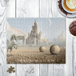 Fantasy Ligcape med Unicorn och Castle Puzzle Pussel<br><div class="desc">Pussel med fantasi i landskapet med en enhörning och ett slott. Motsvarande färg är en extra utmaning för detta pussel!</div>