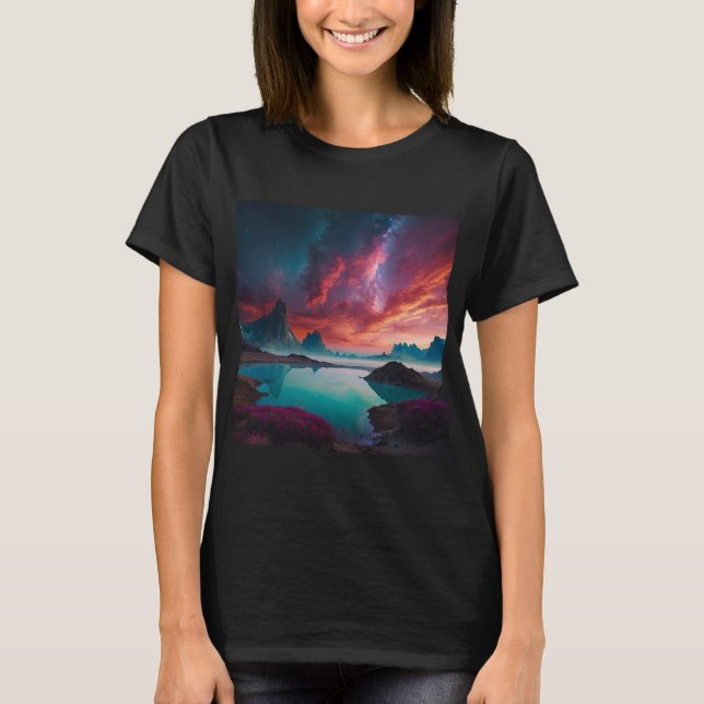 Fantasy liggande design - Surreal Dreamlike Art T Shirt (Framsida)