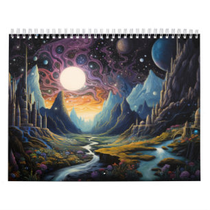 Fantasy liggande kalender