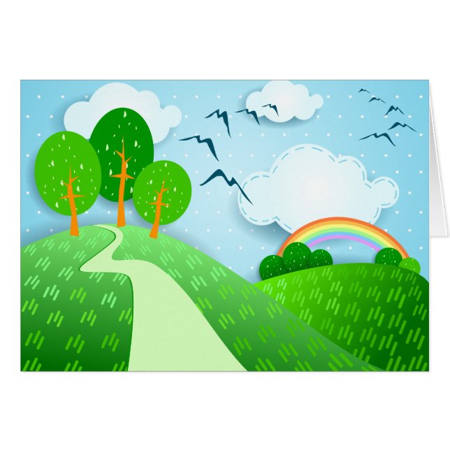 Fantasy liggande, kort (Framsidan Horizontal)