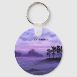 Fantasy liggande Lila Nyckelring