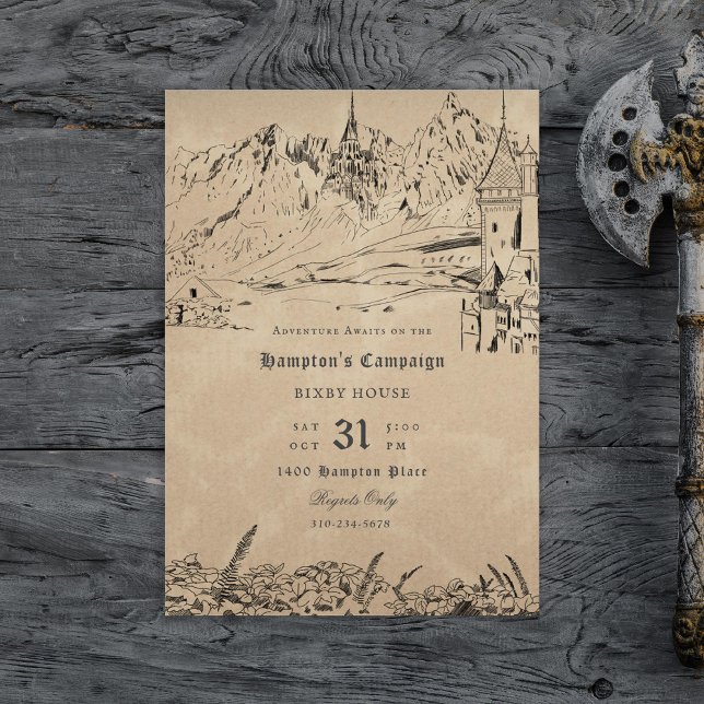 Fantasy liggande roll spelar spel Kampanj Invit Inbjudningar (Skapare uppladdad)