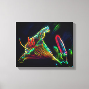 Fantasy Lily Abstrakt Flower Art Canvastryck
