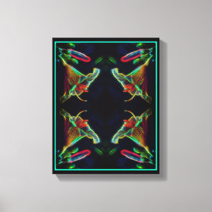 Fantasy Lily Abstrakt Flower Art Canvastryck