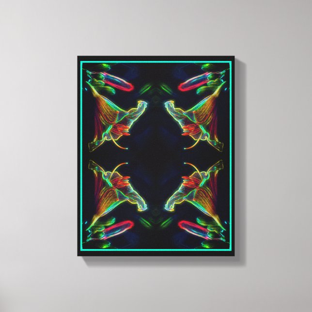 Fantasy Lily Abstrakt Flower Art Canvastryck (Framsida)