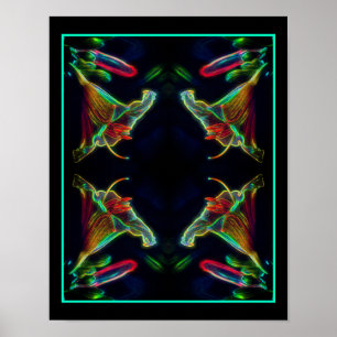 Fantasy Lily Abstrakt Flower Art Poster