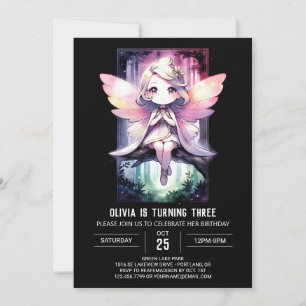 Fantasy Little Fairy Birthday Inbjudningar