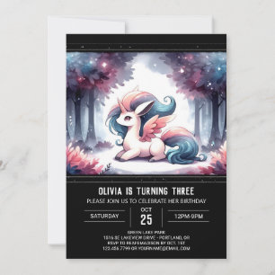 Fantasy Little Horse Birthday Inbjudningar