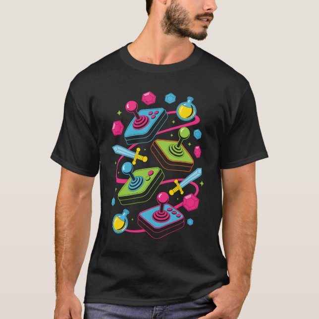 Fantasy Loot Icons T Shirt (Framsida)