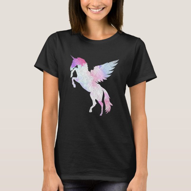 Fantasy Magic Pegasus Mythical Creature Fairytal T Shirt (Framsida)