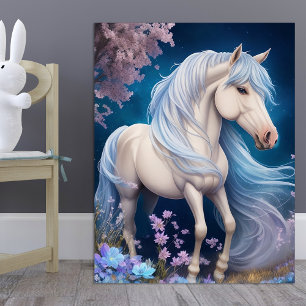 Fantasy Magic Unicorn Horse AI Art Poster