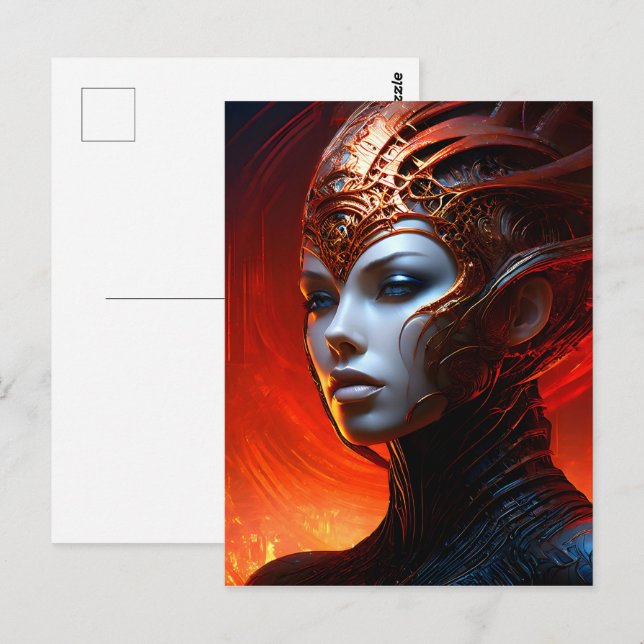 Fantasy magikonst vykort (Fram/baksida)