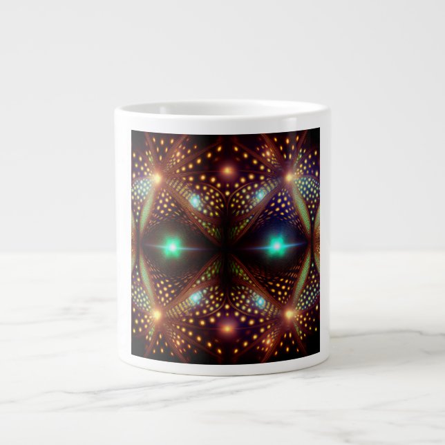 Fantasy Mandelbrot Fractal Jumbo Mugg (Framsidan)