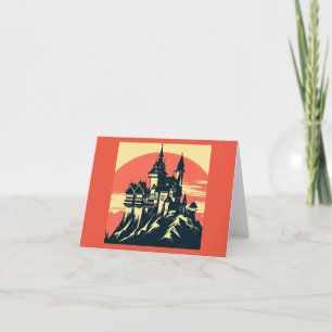 Fantasy Medieval Castle - Woodcut 4 Kort