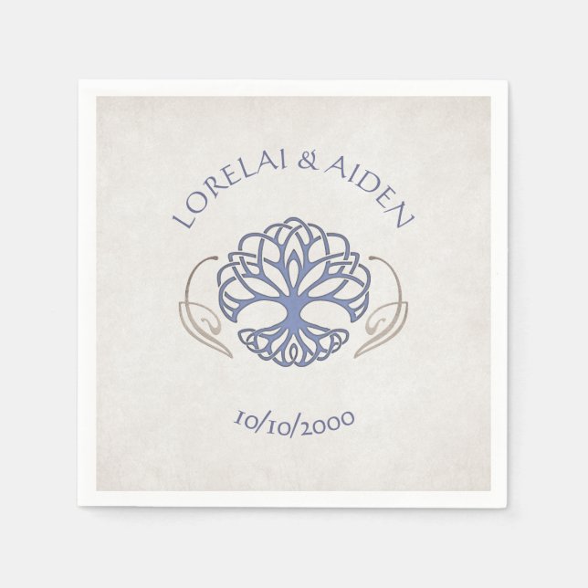 Fantasy Medieval Celtic Bröllop Pappersservett (Framsidan)