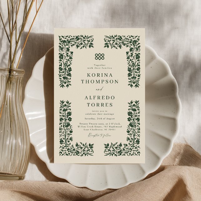 Fantasy Medieval Celtic Knot Wedding bjudande Inbjudningar (Skapare uppladdad)