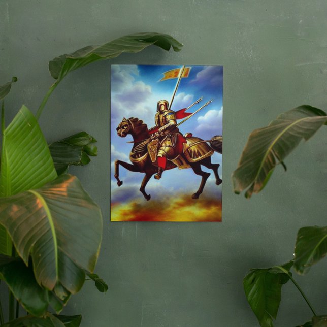 Fantasy Medieval Knight AI Digital Art Poster (Skapare uppladdad)