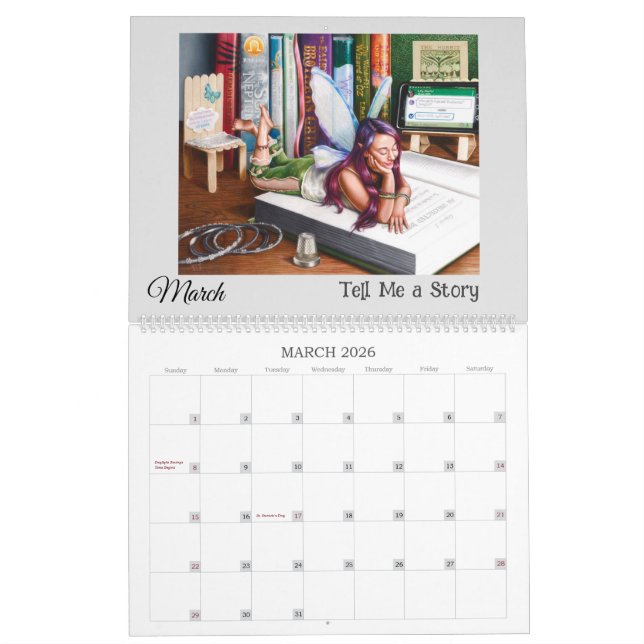 Fantasy Meets Reality stor 12-månaderskalender Kalender (Mar 2026)