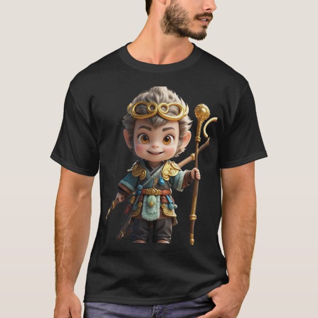 Fantasy Monkey Wukong T Shirt (Framsida)