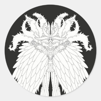 Fantasy monster runt klistermärke
