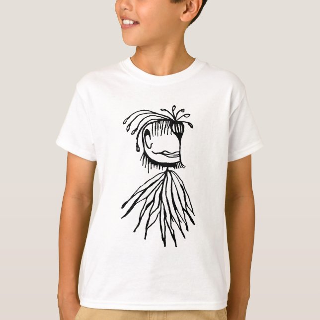 Fantasy monster sketchy teckning t shirt (Framsida)