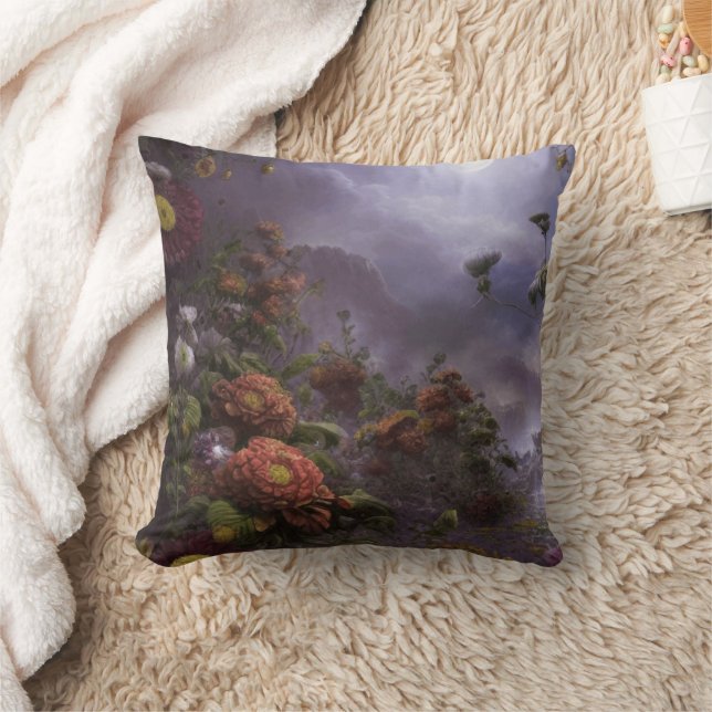 Fantasy Moonlight Magic Garden Landcape Jigszle Kudde (Filt)