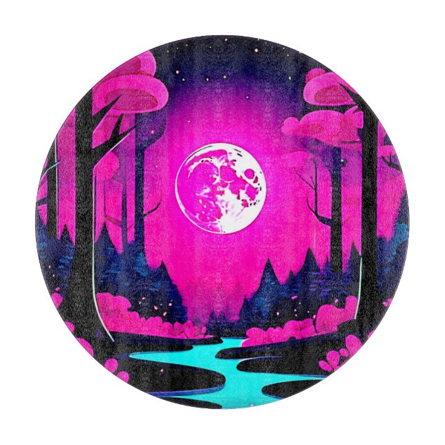 Fantasy Moonlit Skogen Art (Framsidan)